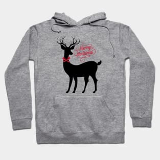 Christmas Reindeer Silhouette Hoodie